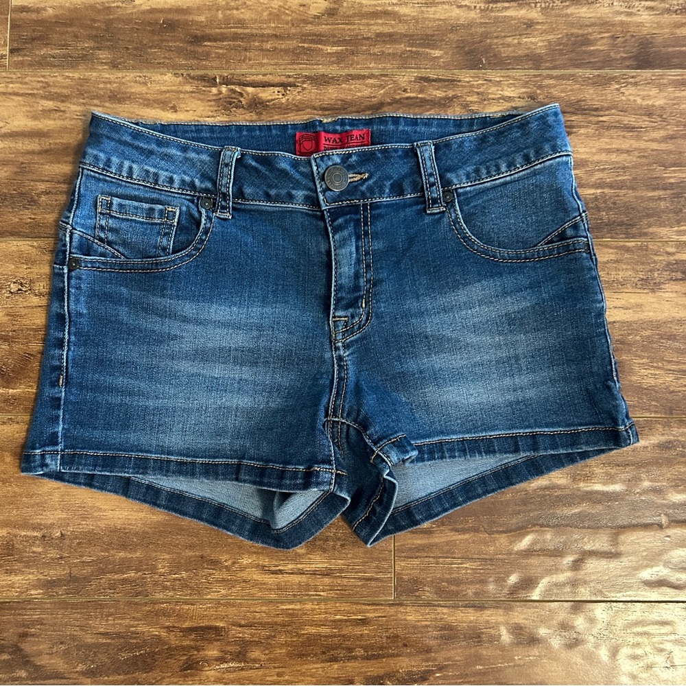 Wax Jean Women's Classic Blue Jean Shorts denim size small western casual y2k
